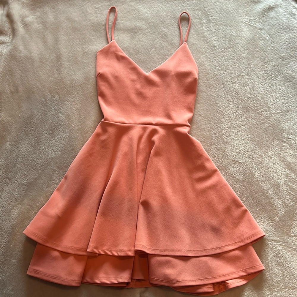 Rust Pink Windsor Mini Dress